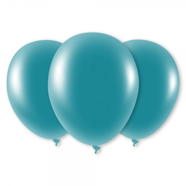 Luftballons türkis Latex Rund