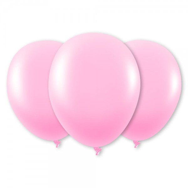Luftballons rosa metallic Latex Rund