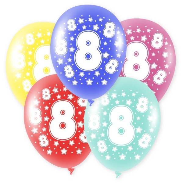5 Luftballons - Zahl 8
