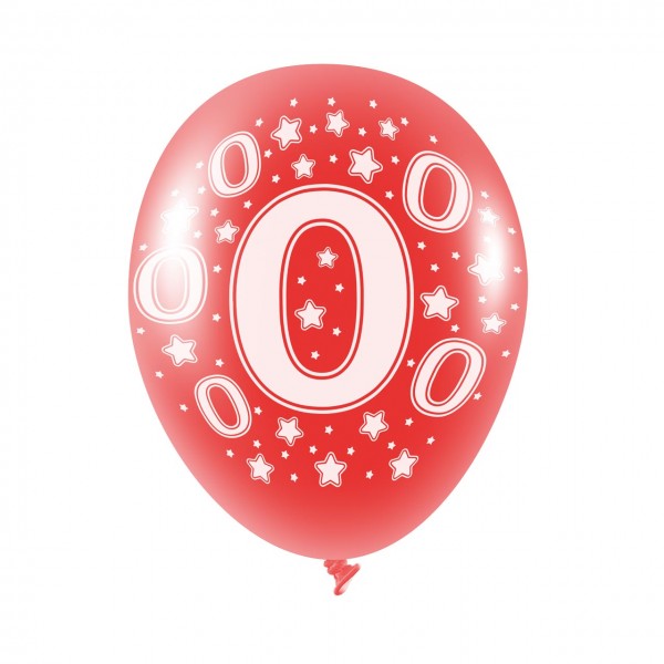 1 Luftballon - Zahl 0