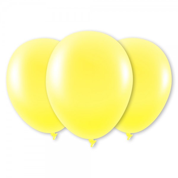 Luftballons zitronengelb Latex Rund 