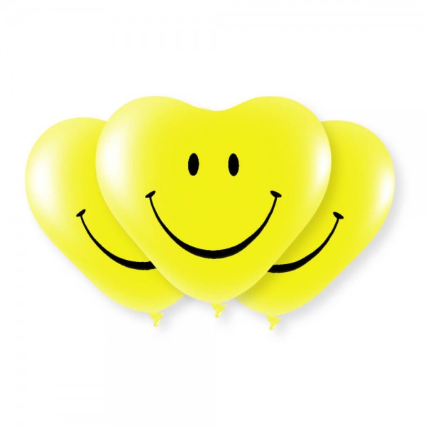 5 Herzluftballons - Smile