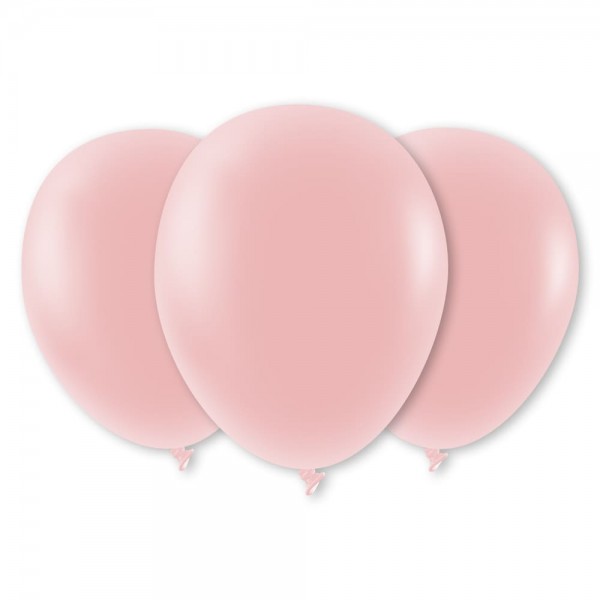 Luftballons soft rosa Latex Rund