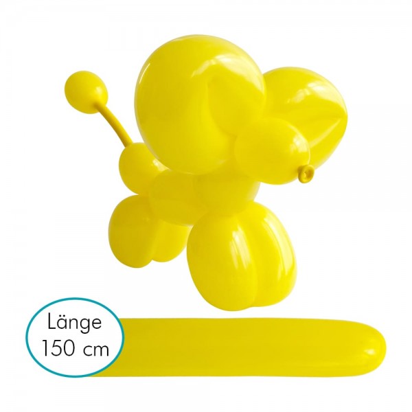 Modellierballons gelb Latex Lang