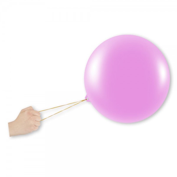 Punchbälle Luftballons pink Latex Rund