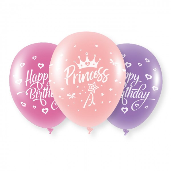 6 Luftballons - Happy Birthday & Prinzessin