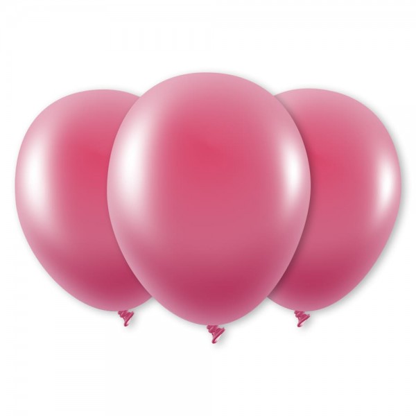 Luftballons rubinrot metallic Latex Rund