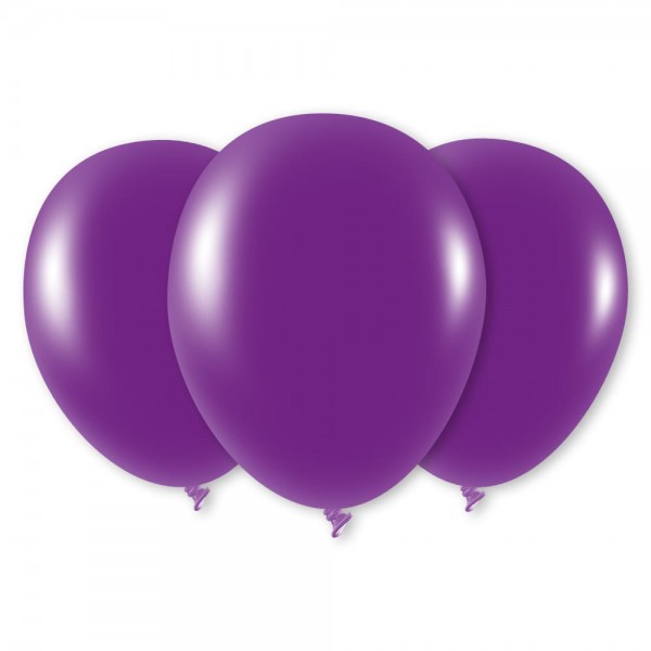 Luftballons lila Latex Rund