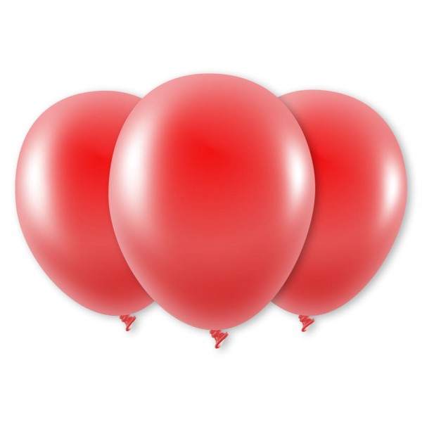 Luftballons kirschrot metallic Latex Rund