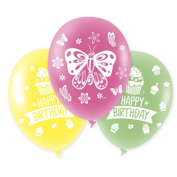 Luftballons Geburtstag Schmetterlinge
