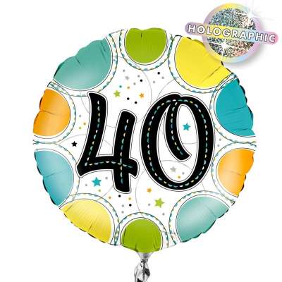 Folienballon Verkehrszeichen '21' - 46 Cm, Bunt, Für Den 21. Geburtstag & Mottopartys