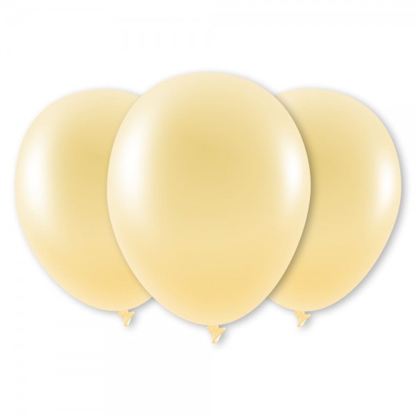 Luftballons pfirsich metallic Latex Rund