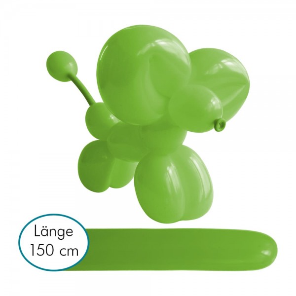 Modellierballons apfelgrün Latex Lang