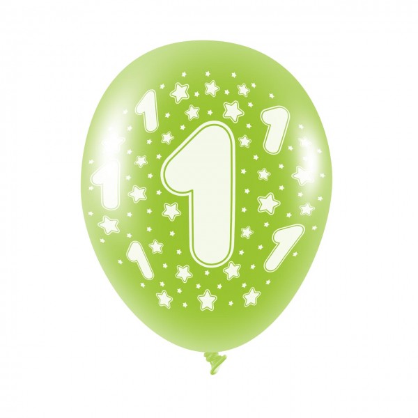1 Luftballon - Zahl 1
