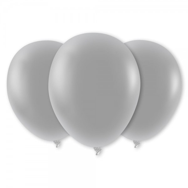 Luftballons soft grau Latex Rund