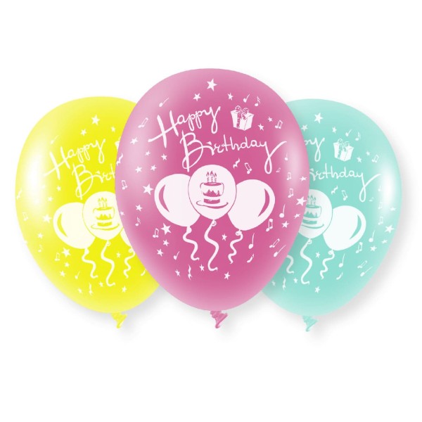 6 Luftballons Happy Birthday