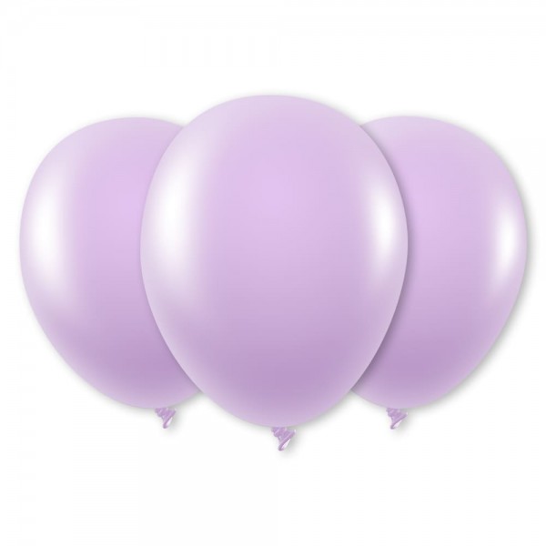 Luftballons lavendel metallic Latex Rund