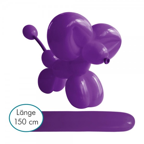 Modellierballons lavendel Latex Lang