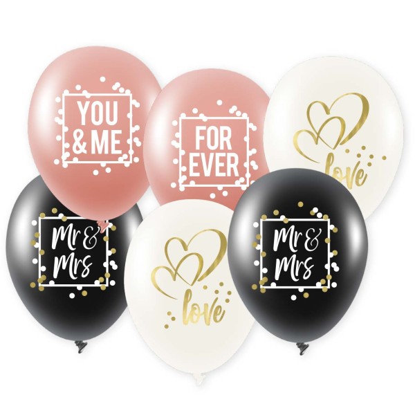Luftballons Hochzeit Mr & Mrs