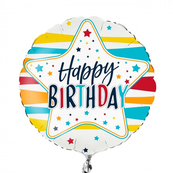 folienballon happy birthday stern