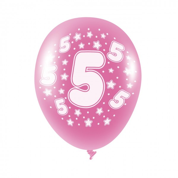 1 Luftballon - Zahl 5