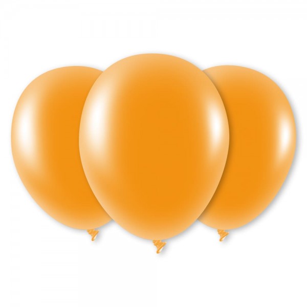 Luftballons orange Latex Rund