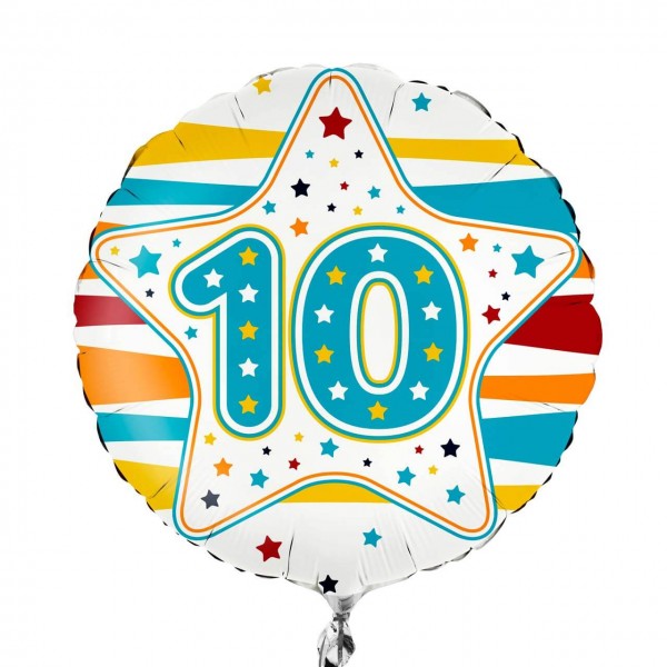 folienballon zahl 10
