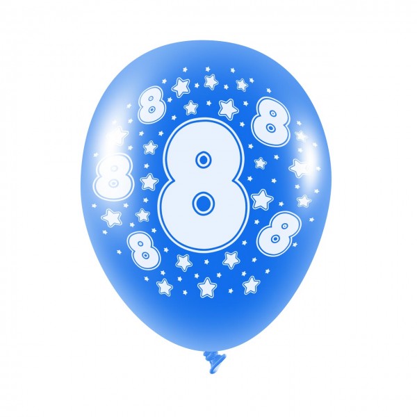 1 Luftballon - Zahl 8