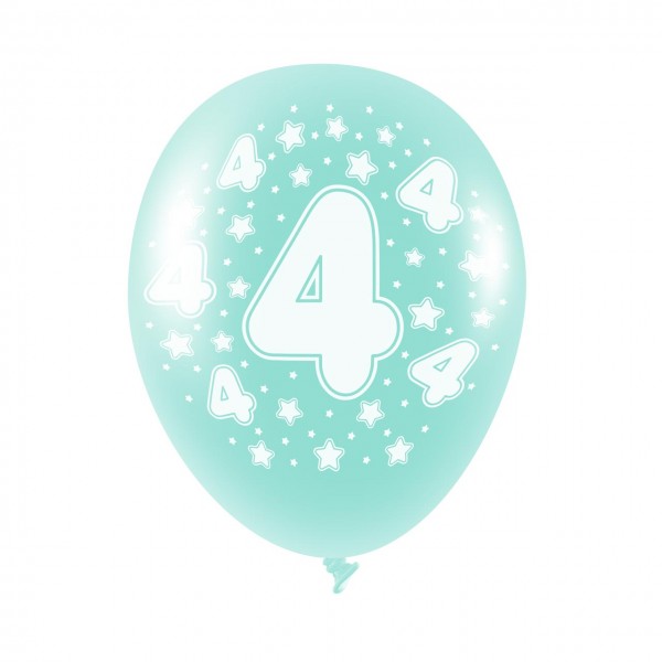 1 Luftballon - Zahl 4