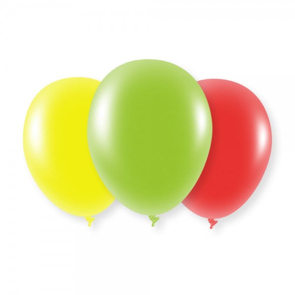 100 kleine Luftballons in bunter Mischung
