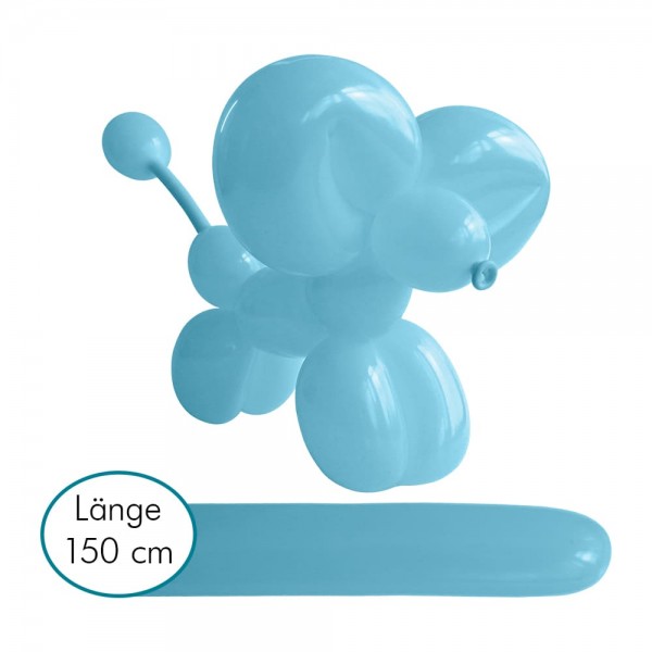 Modellierballons hellblaue Latex Lang