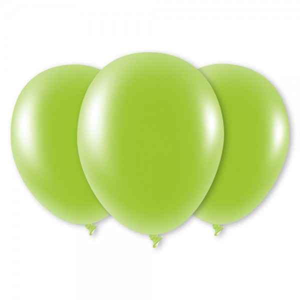 Luftballons apfelgrün Latex Rund