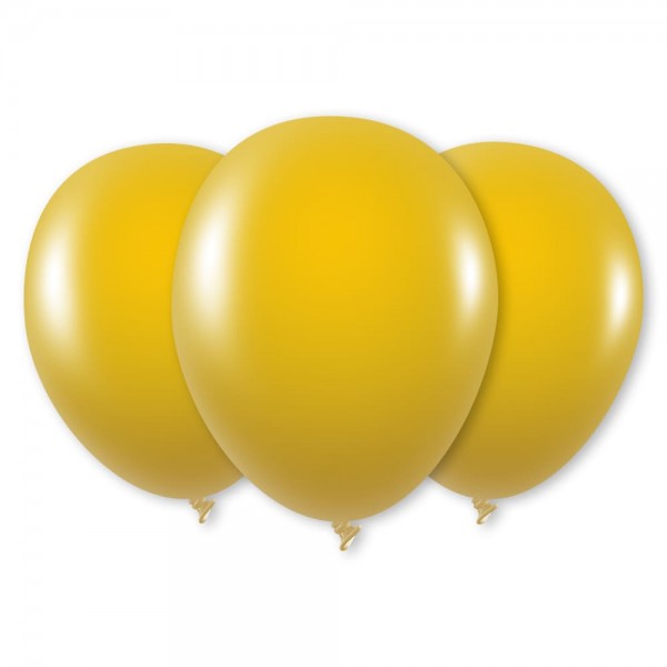 Luftballons gold metallic Latex Rund