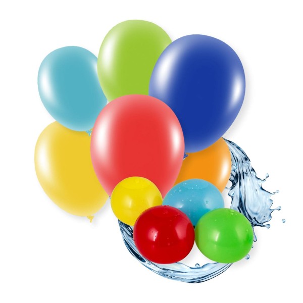 50 Luftballons Runde und Wasserballons im Mix