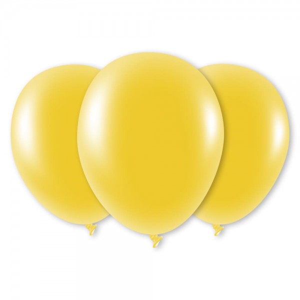 Luftballons goldgelb Latex Rund 