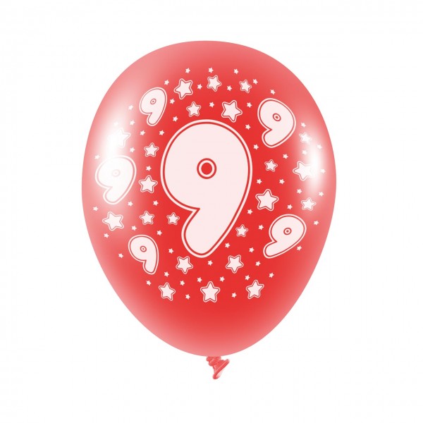 1 Luftballon - Zahl 9