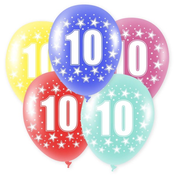 Luftballons Zahl 10