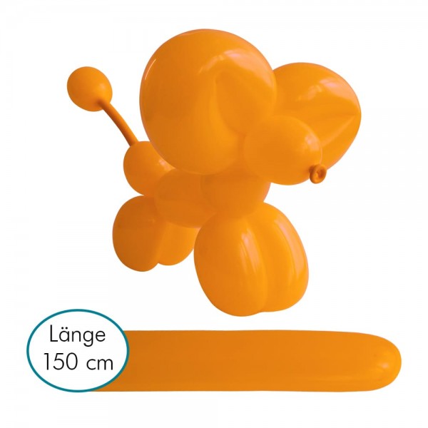 Modellierballons orange Latex Lang