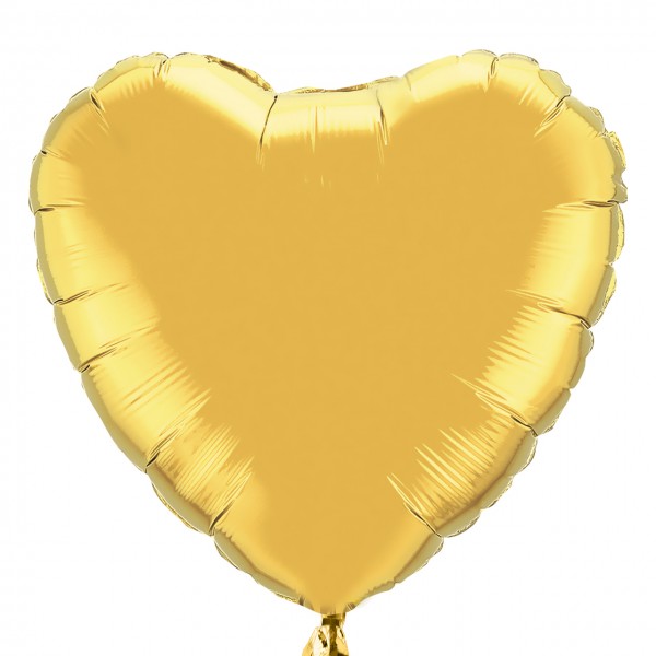 folienballon herz gold